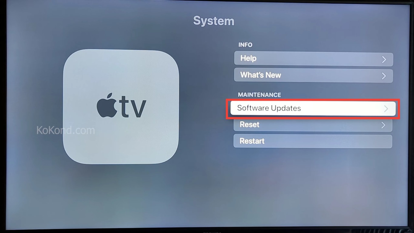 Step 3: Select Software Updates